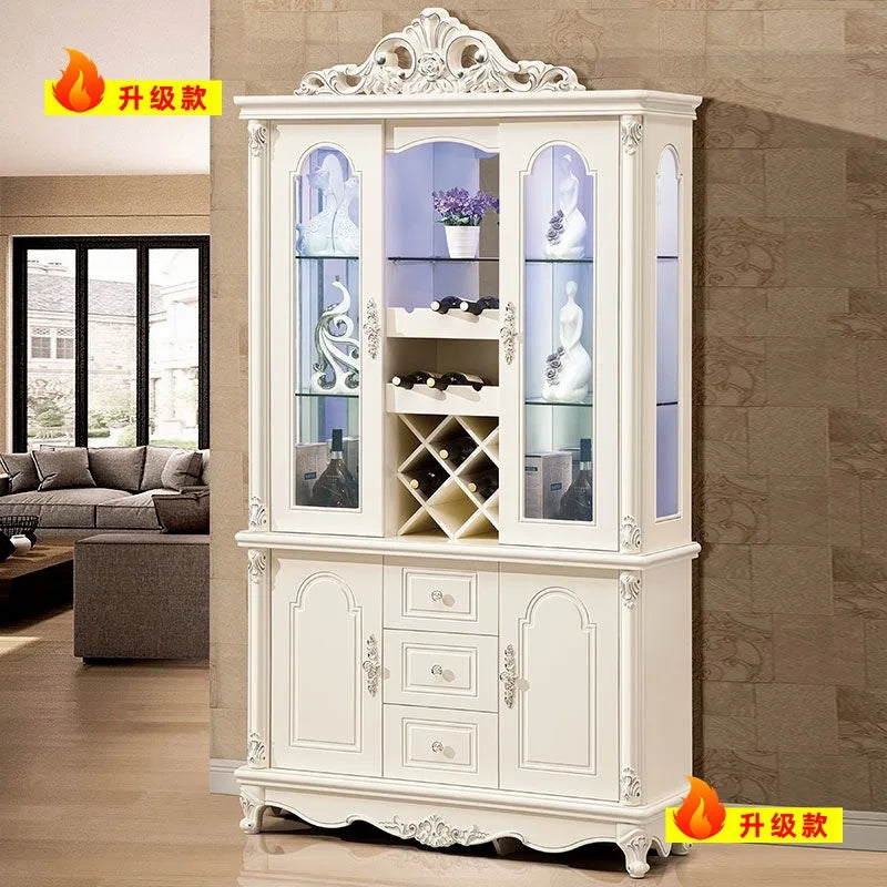 Customized. Y Ying 3 2025 New Wine Cabinet European Style Glass Wine Cabinet Wall Dining Room Sideboard Storage Curio Cabinet Li