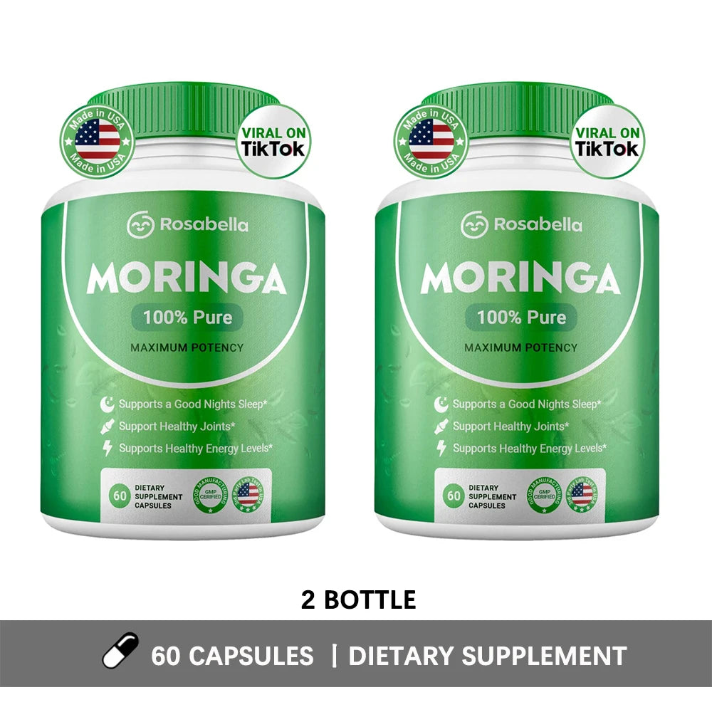 Pure Nutrient MORINGA CAPSULE- MORINGA SUPPLEMENT - Rich Moringa Powder - Support Energy, Skin Health, Gut Health, Antioxidants