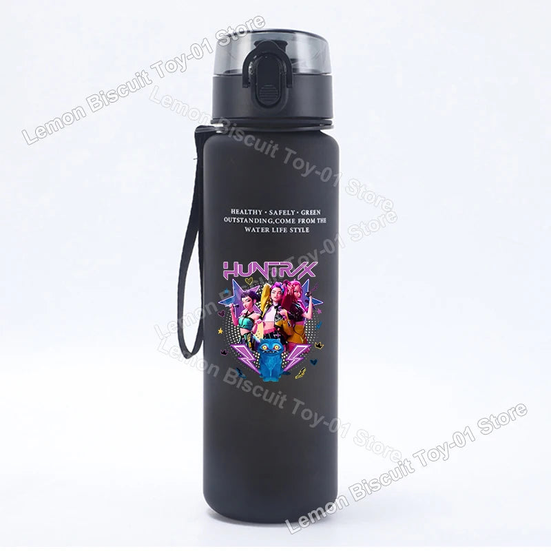 650ml KPop Demon Hunting Series Water Bottle Pop-up Lid Hot Movies Frosted Drink Cup Leak Proof Portable Tour Hiking Sports Gift