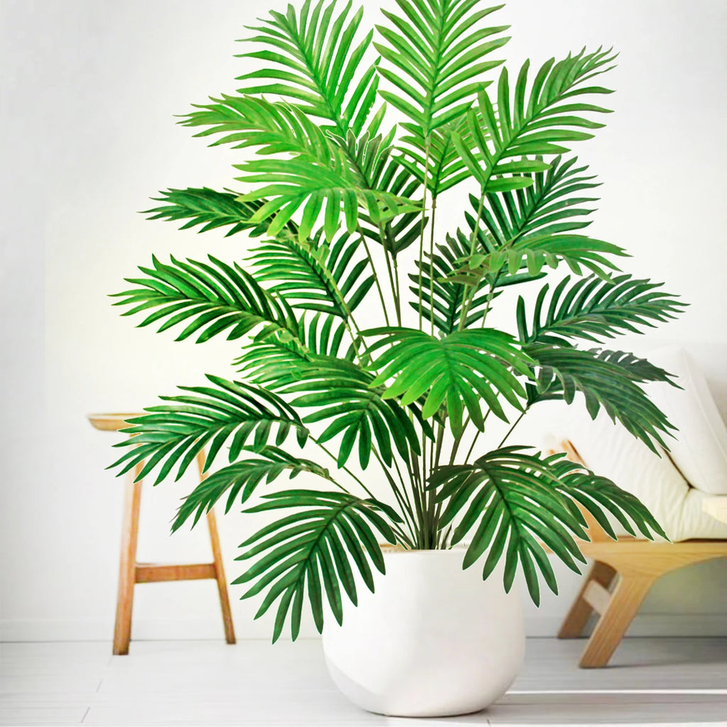 53-123cm  Artificial Palm Tree Tropical Fake Plant Green Plastic Palm Leaf Branches Suitable for Home Garden Decoration