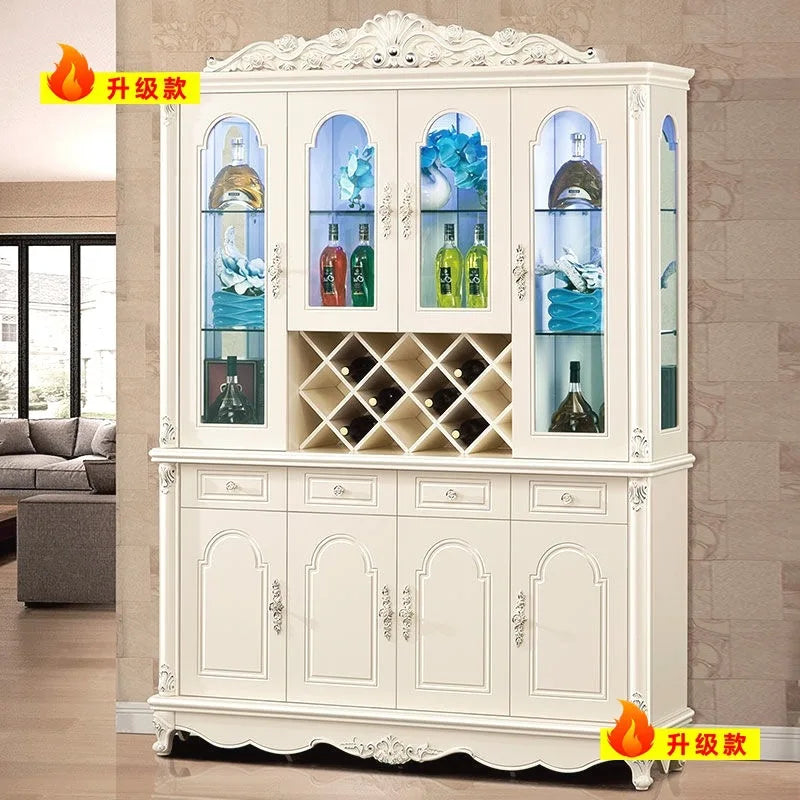 Customized. Y Ying 3 2025 New Wine Cabinet European Style Glass Wine Cabinet Wall Dining Room Sideboard Storage Curio Cabinet Li