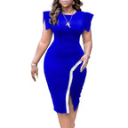 Bodycon Dress Dashiki African Women Evening Party Sexy Elegant Sleeveless Round Neck Vestidos Night Elegant Work Pencil Dresses