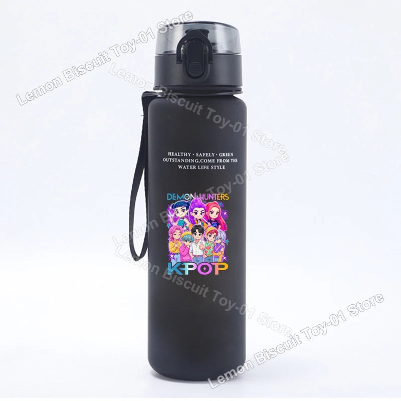 650ml KPop Demon Hunting Series Water Bottle Pop-up Lid Hot Movies Frosted Drink Cup Leak Proof Portable Tour Hiking Sports Gift