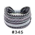 Boho Headbands for Women Knotted Wide Headwrap Turban Yoga Workout Head Bands Stretch Hiarbands Cotton Bandana Hair Accessories