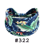 Boho Headbands for Women Knotted Wide Headwrap Turban Yoga Workout Head Bands Stretch Hiarbands Cotton Bandana Hair Accessories