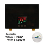 110V/220V Instant Water Heater 3000W/5500W Wall-Mounted Electric Heaters for Bathroom Hot Water Shower and Home Kitchen Heating