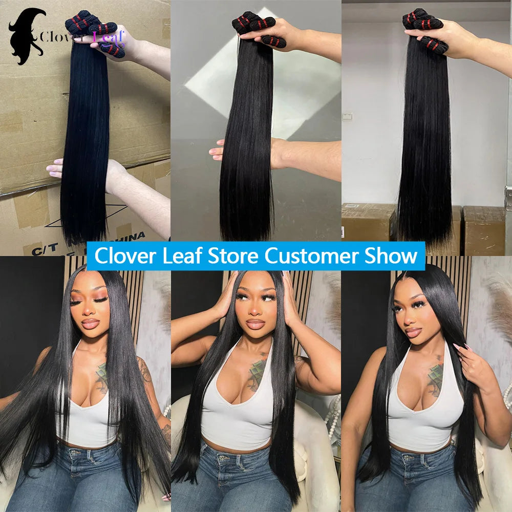 15A Double Drawn Human Hair Bundles Vietnamese Raw Hair Bundles 100% Human Hair Straight Bundles Unprocessed Hair Extensions
