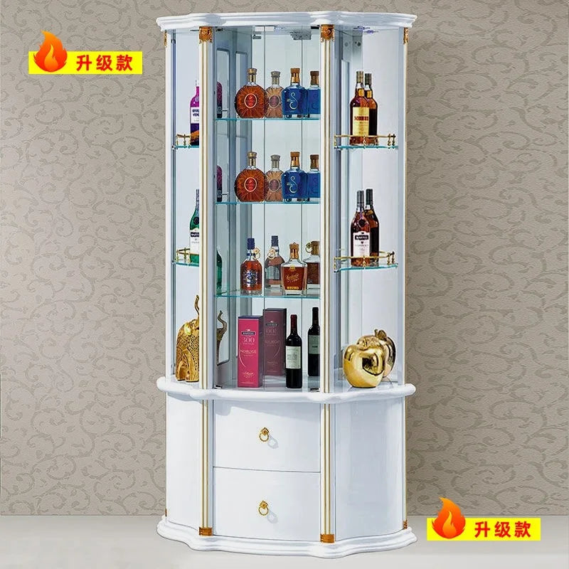 Customized. Y Ying 3 2025 New Wine Cabinet European Style Glass Wine Cabinet Wall Dining Room Sideboard Storage Curio Cabinet Li