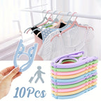 10pcs Cintres Pliables Portables avec Poigne Antidrapante  Plastique Durable Idal pour les Voyages et lUsage Domestique