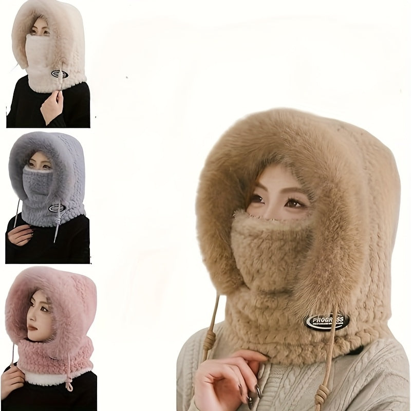 charpe 3en1 en peluche pour femme couvrecou et protection des oreilles pour le cyclisme pour les activits de plein air et les vnements festifs accessoires dhiver quipement pour le froid couvrechef confortable ajustement serr